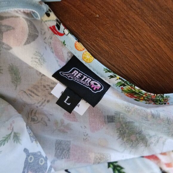 RARE retrolicious Cats Christmas Holiday Fit & Flare Dress Excellent US MADE - Picture 3 of 5